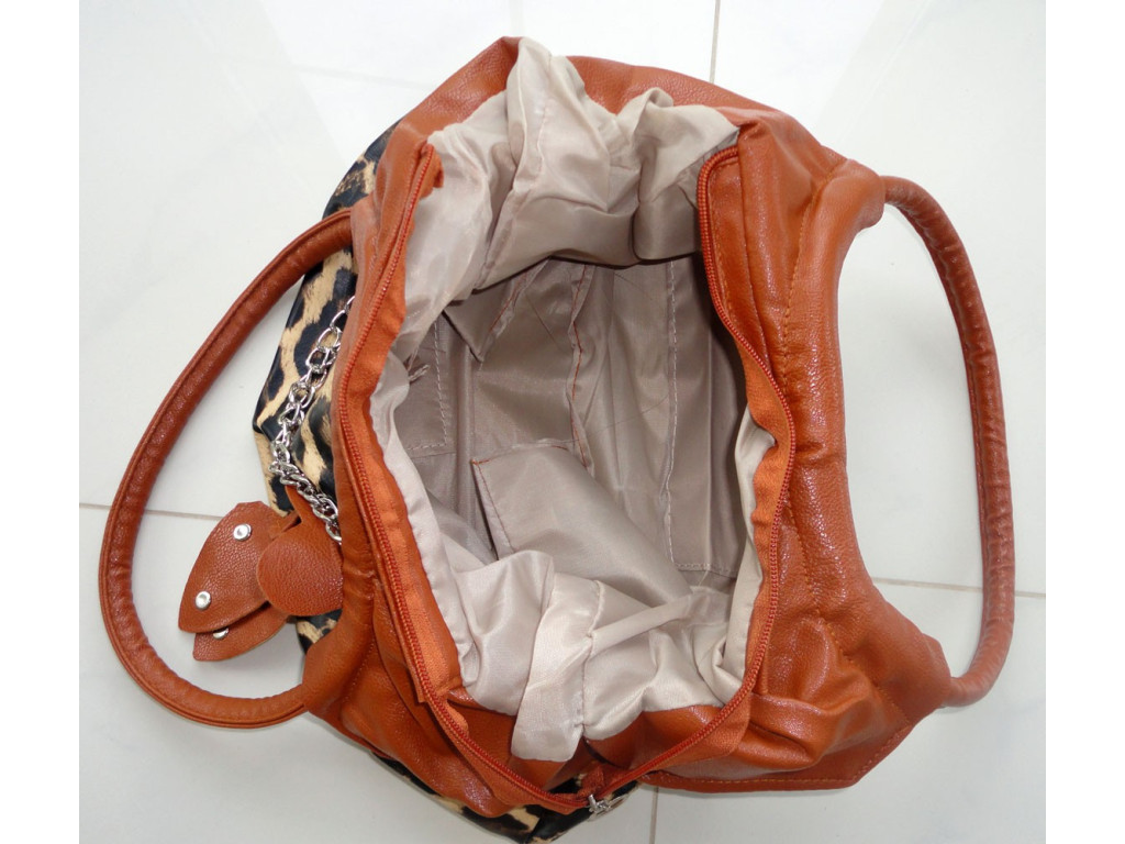TOREBKA DUŻA 14 PANTERKA BRĄZ NA RAMIĘ