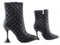 Black quilted eco leather boots - 3