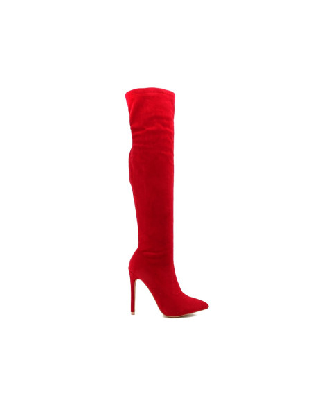 Bottes en daim rouge - 1