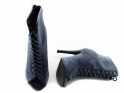 Grey stiletto lace-up boots sandals - 5