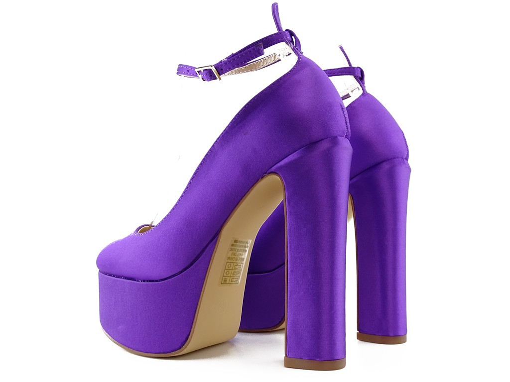 Violeti platformas sūkļi ar stiletto papēdi - 2