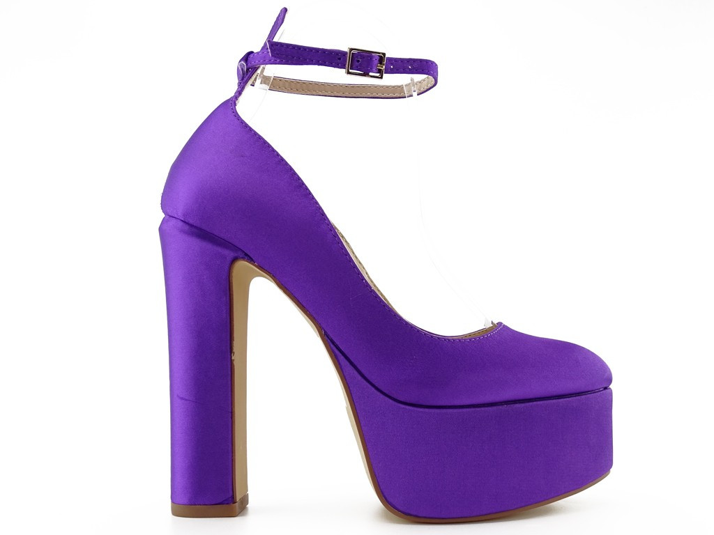 Lila platform pumpa tűsarkú cipővel - 1