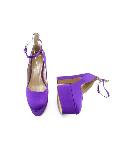 Violeti platformas sūkļi ar stiletto papēdi - 3