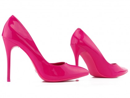 Rózsaszín, formás tűsarkú cipő - 3