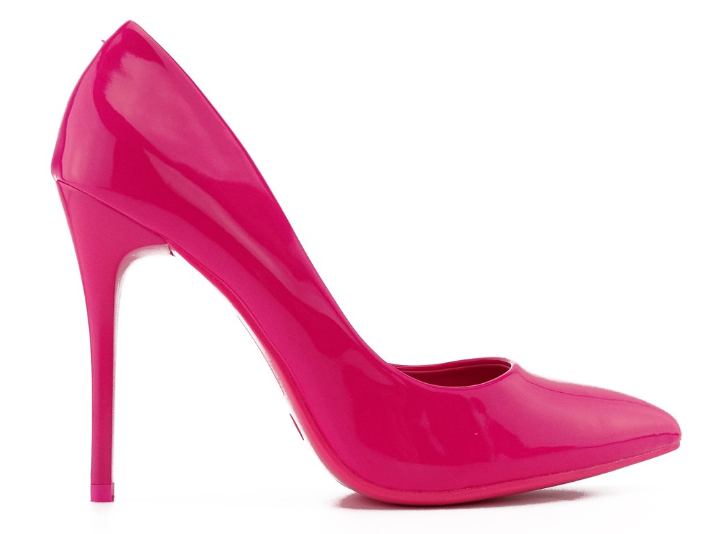 Pink shapely stilettos lacquer shoes - 1