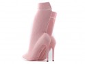 Růžové ponožkové boty na jehlovém podpatku - 4
