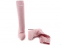 Rózsaszín tűsarkú zoknis csizma - 5