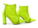 Žluté neonové průhledné dámské boty - 3