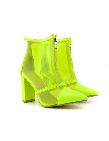 Bottes pour femmes transparentes jaune néon - 2