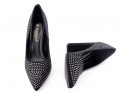 Black suede heeled pumps - 5