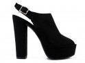 Sandales noires à plateforme pour femmes - 1