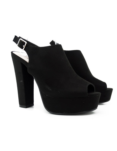 Sandales noires à plateforme pour femmes - 2