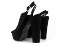 Women's black platform sandals - 4
