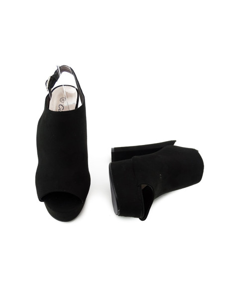 Sandales noires à plateforme pour femmes - 5