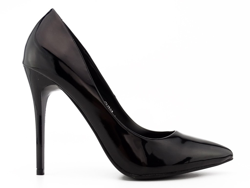 Schwarze Öko-Leder-Stilettos - 1