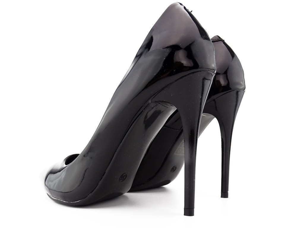 Schwarze Öko-Leder-Stilettos - 4