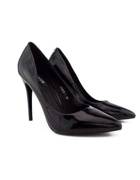 Schwarze Öko-Leder-Stilettos - 2
