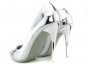 Silver mirrored stiletto heels - 4