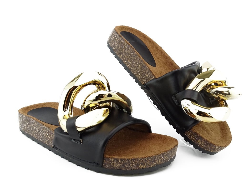 Schwarze Flip-Flops große Kette - 1