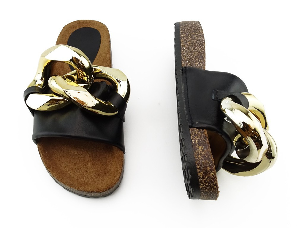 Schwarze Flip-Flops große Kette - 4