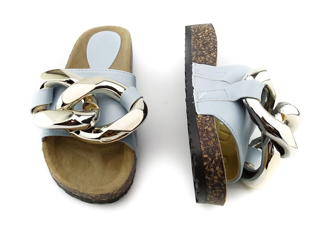 Flip-flops albastru lanț mare - 4