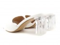 White low flip-flops on a glass post - 5