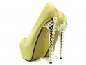 High gold platform stilettos with spiked heel - 4