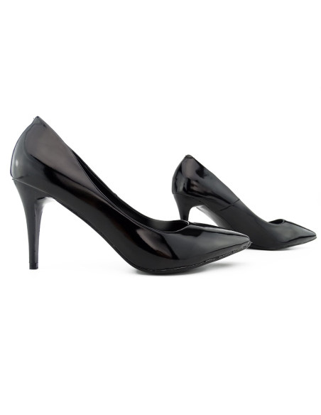 Black low stiletto heels for women - 3
