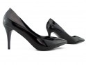 Жіночі чорні туфлі на низьких підборах - 3