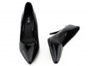 Black low stiletto heels for women - 5