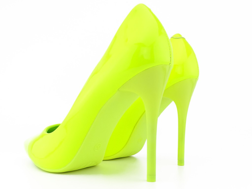Gelbe formschöne Stiletto-Absätze - 4
