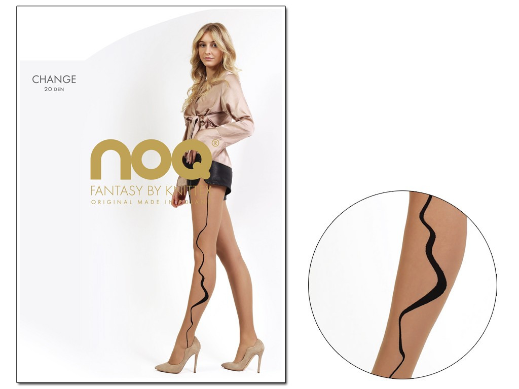 Colanți netezi cu un model pe o parte - 3