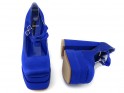 Pantofi cu platformă albastru marin cu toc stiletto - 4
