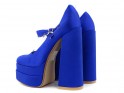 Pantofi cu platformă albastru marin cu toc stiletto - 5