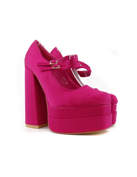 Rosa Plateau-Pumps mit Stiletto-Absatz - 1