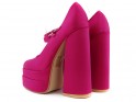 Pantofi cu platformă roz cu toc stiletto - 4