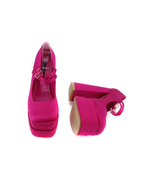 Rosa Plateau-Pumps mit Stiletto-Absatz - 5
