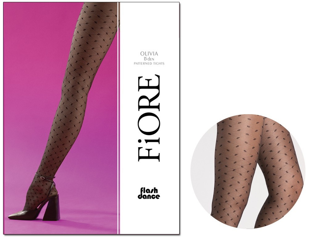 Cabaret mesh pattern tights 15 den - 4