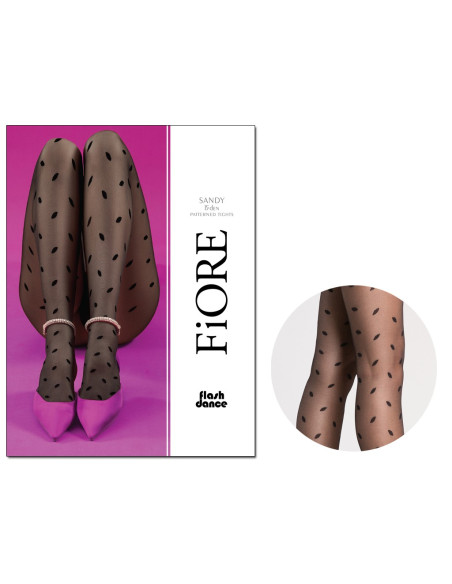 Colanți cu model de mazăre 15den Fiore - 3