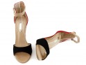 Melnas un sarkanas siksniņas stiletto sandales - 5