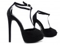 Black platform stiletto sandals - 3