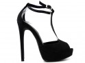 Black platform stiletto sandals - 1