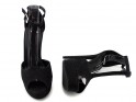 Sandale stiletto cu platformă neagră - 5