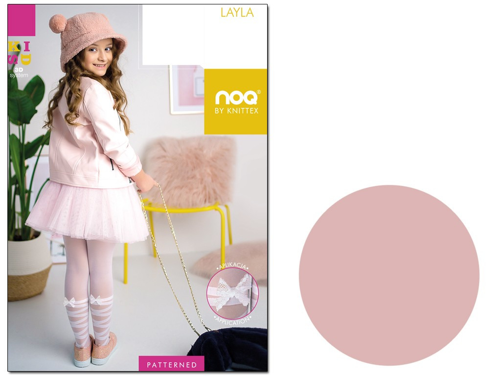 Girls' microfiber bow tights - 4