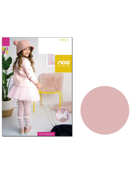 Girls' microfiber bow tights - 4