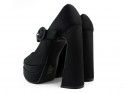 Fekete magas sarkú platform cipő - 4