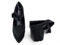 Black platform shoes with high heels - 5