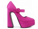 Pantofi cu platformă roz cu tocuri înalte - 1