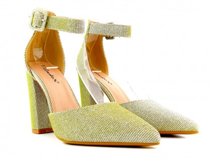 Zelta stiletto sandales dzeltenas - 2