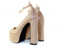 Gold platforms with ankle strap - 3